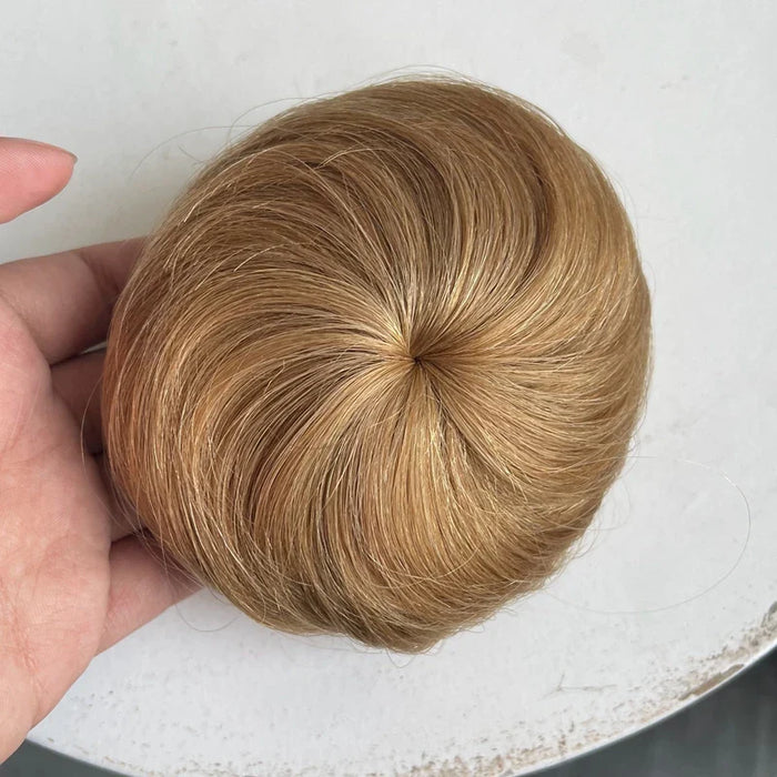 MRS HAIR Human Hair Buns Claw On Drawstring Ponytail Flexible Hair Pieces Updo Donut Chignon Clip On Buns For Wedding and Show