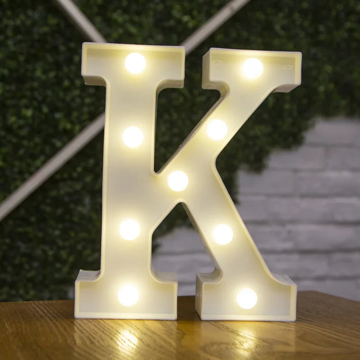 Alphabet Letter LED Lights Luminous Number Lamp Decor Battery Night Light for home Wedding Birthday Christmas party Decoration