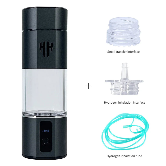 Bluevida Hydrogen Rich Water Generator Bottle DuPont SPE&PEM Dual Chamber Water lonizer - H2 Inhale device + Adapter Max 6000ppb