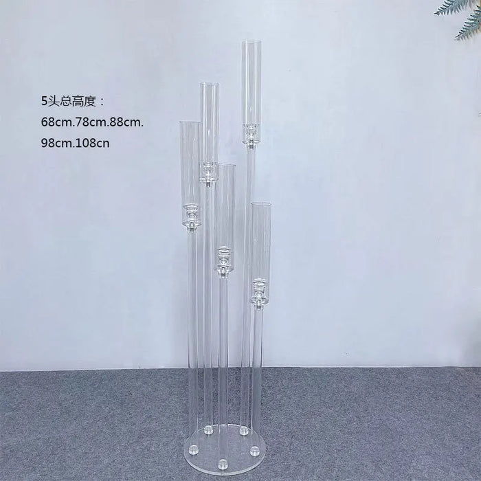 2pcs 5pcs 10pcs Wedding Decoration Centerpiece Candelabra Clear Candle Holder Acrylic Candlesticks for Weddings Event Party