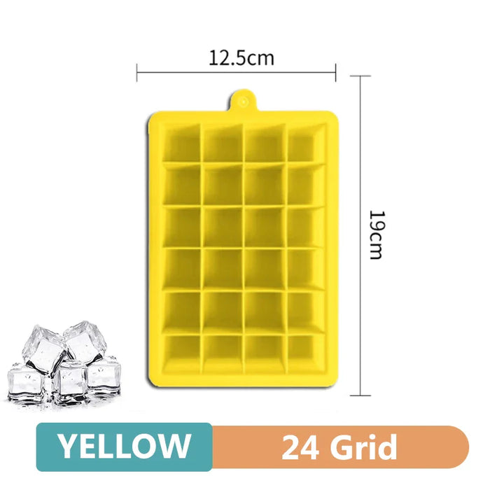 4/6/8/15 Grid Big Ice Tray Mold Giant Jumbo Large Food Grade Silicone Ice Cube Square Tray Mold DIY Ice Maker Ice Cube Tray