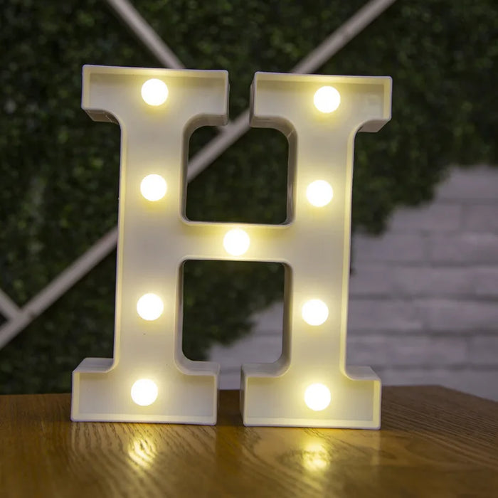 Alphabet Letter LED Lights Luminous Number Lamp Decor Battery Night Light for home Wedding Birthday Christmas party Decoration