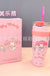 700/1200ml Sanrio Hello Kitty Cinnamoroll Thermos Cup Straw Cup with Handle Cartoon High Capacity Stainless Steel Water Cup Gift