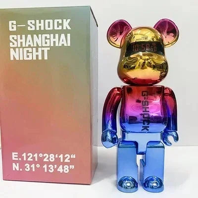 28cm 400% Bearbrick Figure Fashion Violent Bear Statue Desktop Decoration Bearbrick Figurine Luxury Living Room Decoration Decor