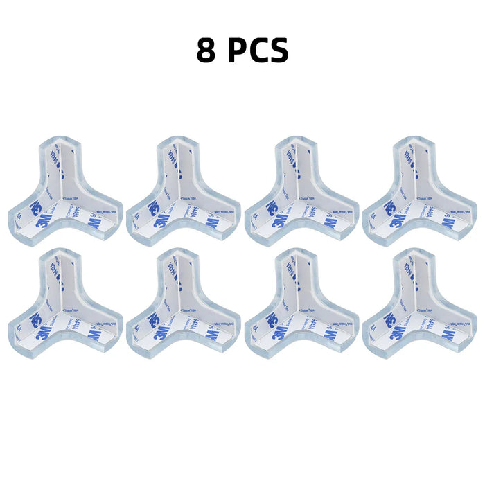 4/8 pcs Child Baby Safety Silicone Protector Table Soft Transparent Children Anti Collision Table Corner Edge Protection Cover