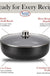 Alpine Cuisine 8 Piece Set Aluminum Non-Stick Caldero Stock Pot with Glass Lid, Commercial Grade Cooking Dutch Oven