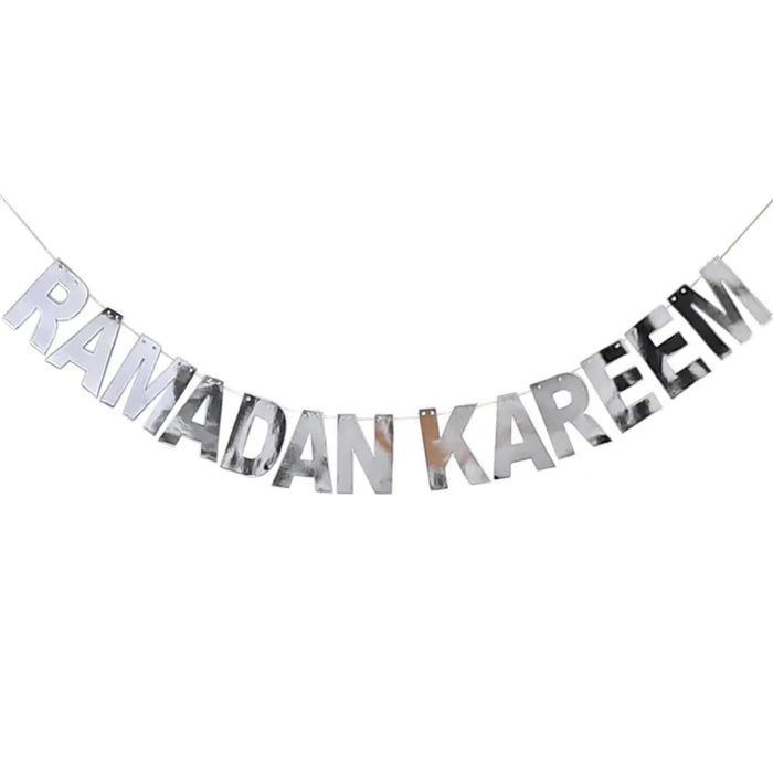 EID Mubarak Banner Ramadan Kareem Banner Party Decorations Supplies Star Moon Hanging Ornament Umrah Mubarak Decoration for Home