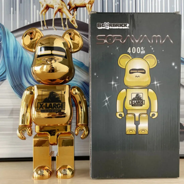 400% Bearbrick Figure Violent Bear Statues Bearbrick Collection Fashion Bear Figure Desktop Luxury Living Room Decorations Gifts