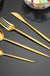 24pcs Gold Dinnerware Set Stainless Steel Steak Knife Fork Coffee Spoon Teaspoon Flatware Dishwasher Safe Kitchen Tablewar