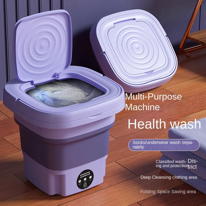 Folding Washing Machine Bucket for Clothes Socks Underwear Cleaning Washer Portable Small Travel Washing Machine EU/US PLUG