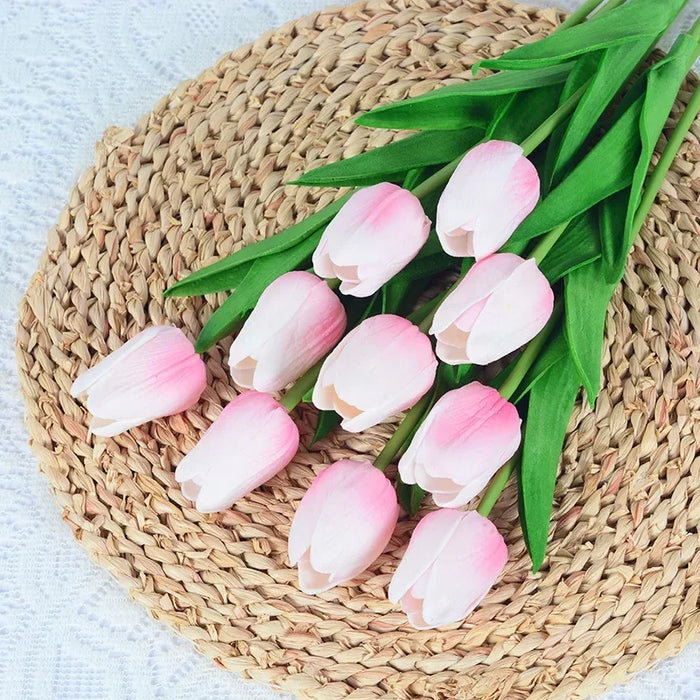 5/10PCS Artificial Tulip Flower Bouquet Real Touch PE Foam Fake Flower for Wedding Decoration Flowers for Home Garden Decoraive