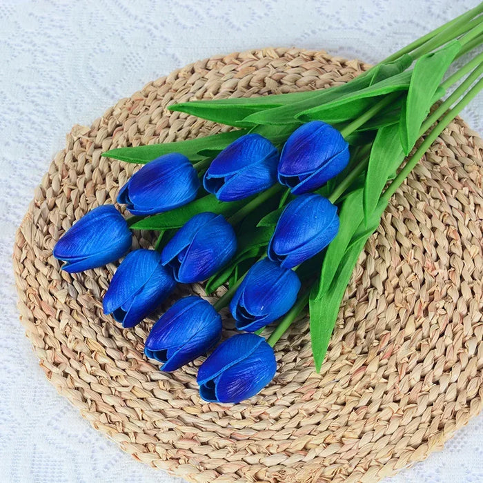 5/10PCS Artificial Tulip Flower Bouquet Real Touch PE Foam Fake Flower for Wedding Decoration Flowers for Home Garden Decoraive