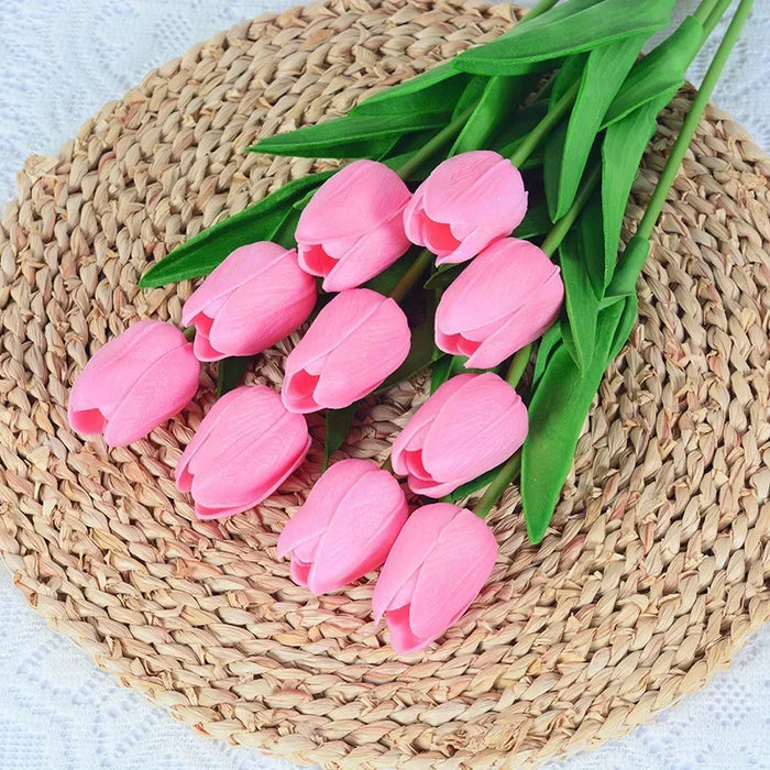 5/10PCS Artificial Tulip Flower Bouquet Real Touch PE Foam Fake Flower for Wedding Decoration Flowers for Home Garden Decoraive