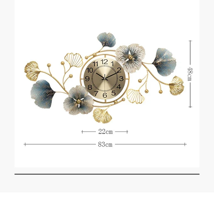 Creative Luxury Wall Clock Living Room Dining Room Sofa Background Home Wall Decoration Gold Iron Wall Hanging Large Fast Ship