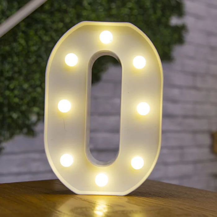 Alphabet Letter LED Lights Luminous Number Lamp Decor Battery Night Light for home Wedding Birthday Christmas party Decoration