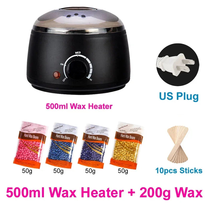 200ml/500ml Wax Machine for Hair Removal Paraffin Heater Waxing Beans Depilatory Epilator Warmer Wax-melting Pot