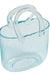 Clear Glass Vase Fish Tote Bag Flower Handbag Bag Vase Desktop Centerpiece for School Office Bedroom Decoration