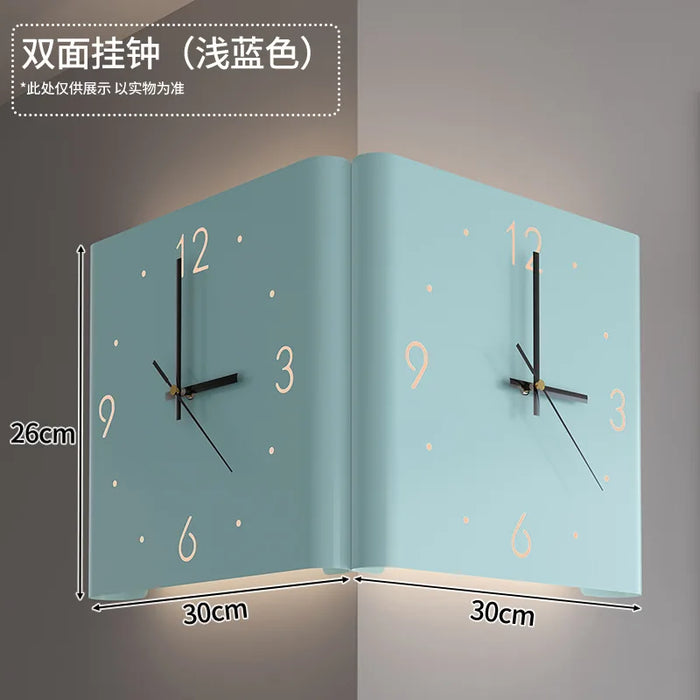 Double Corner Wall Clock Home Decoration Living Room Creative Simple Modern Wall Clock Fashion Sun Corner Wall Clock