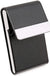 Business Card Holder Case - Slim PU Leather Metal Pocket Card Holder with Magnetic Shut, Name Card Holder