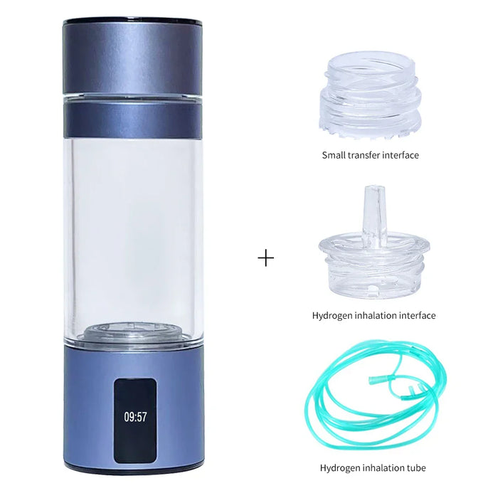 BlueVida Max 4500ppb DuPont N117 SPE/PEM Hydrogen Rich Water Bottle Generator Super Antioxidant ORP Can Breath H2 With Nose Kit