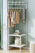 Floor Corner Rack Clothes Rack Jackets Coat Rack Children Room Shelves Shoes Storage Shelves with Hanger Home Furniture Supplies