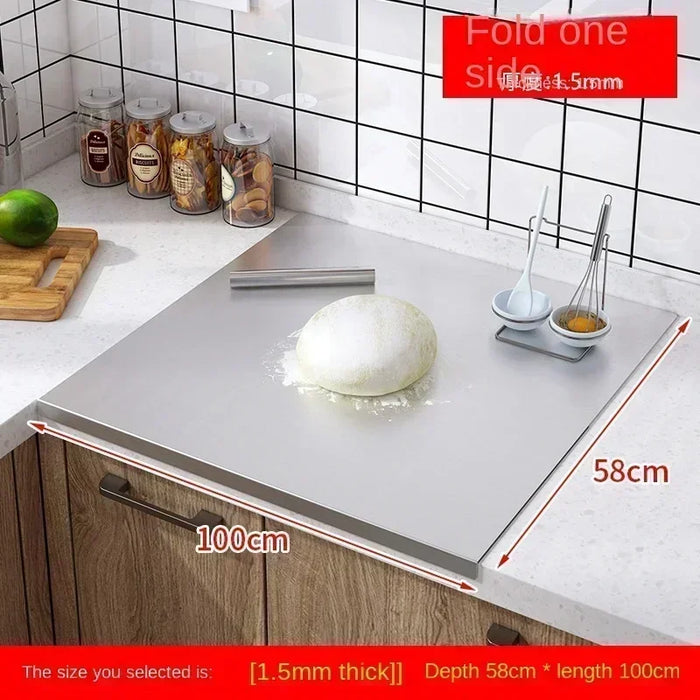 304 Stainless Steel Panel and Panel Cutting Board, Kitchen Household Rolling Thick Double-sided Kneading Cutting Board