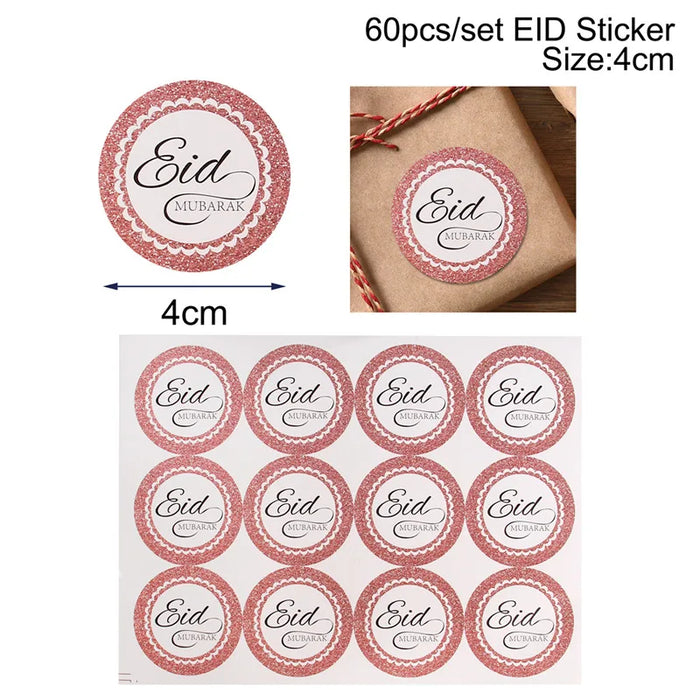 Eid Mubarak Plates Banner Balloon Tableware Ramadan Decoration 2024 Ramadan Kareem Islamic Muslim Party Decor Eid Al Adha Gifts