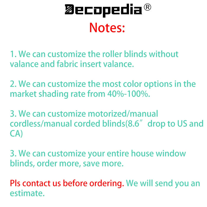 Decopedia Custom Home Window Roller Shades Motorized Blinds for Windows Blackout Day Night Wifi Smart Home Google Alexa