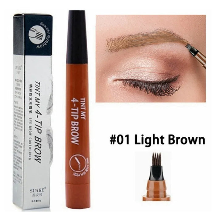 4 Point Eyebrow Pencil Maquillajes Para Mujer Waterproof Liquid Eyebrow Pen Makeup Long Lasting Cosmetic Microblade Brow Pencil