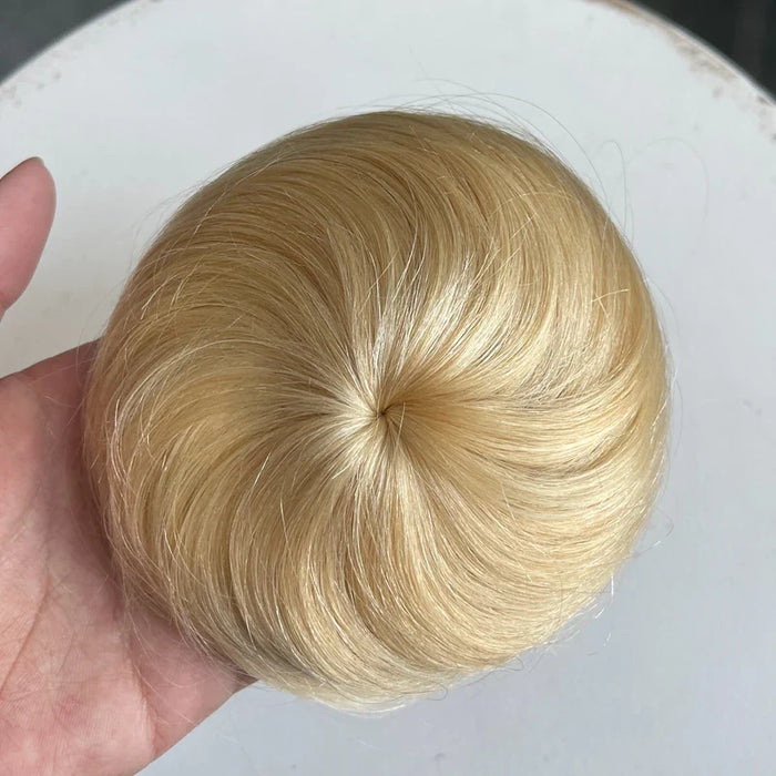 MRS HAIR Human Hair Buns Claw On Drawstring Ponytail Flexible Hair Pieces Updo Donut Chignon Clip On Buns For Wedding and Show