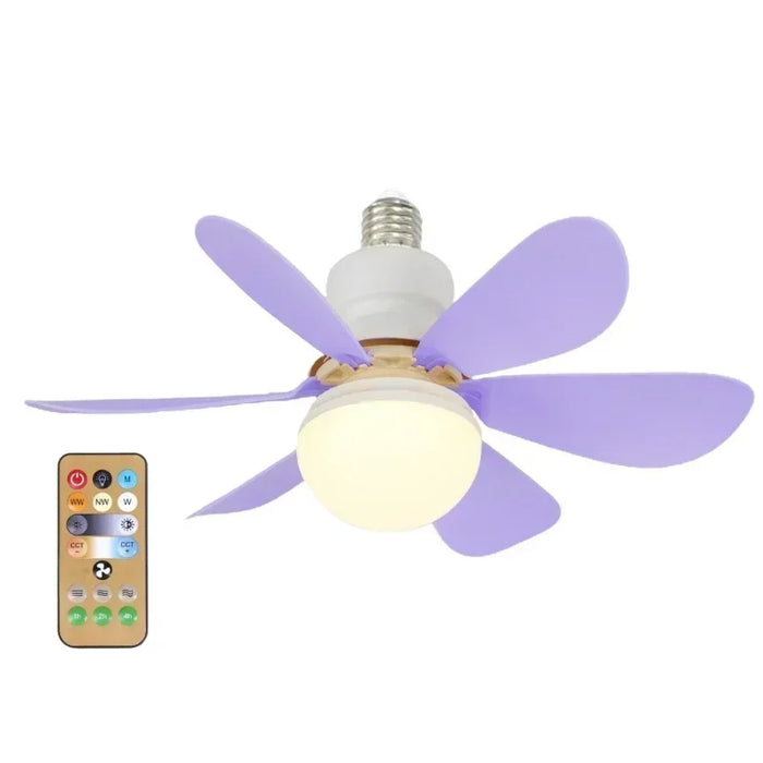 Ceiling Fan 40W/30W LED Fan lamp Remote Control AC85V-265V E27 Ceiling Fan with Memory Function for Offices Bedroom Kitchen