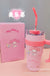 700/1200ml Sanrio Hello Kitty Cinnamoroll Thermos Cup Straw Cup with Handle Cartoon High Capacity Stainless Steel Water Cup Gift