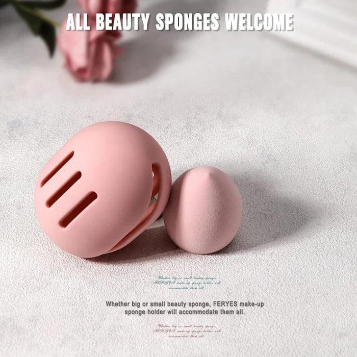 1Pcs Makeup Sponge Holder Eco-Friendly Silicone Multi-hole Beauty Blender Storage Case Travel Protable Cosmetic Puff Holder Box