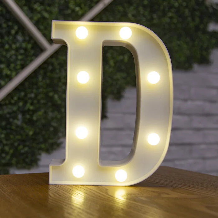 Alphabet Letter LED Lights Luminous Number Lamp Decor Battery Night Light for home Wedding Birthday Christmas party Decoration