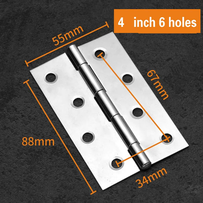 2Pcs Stainless Steel Flat Hinge Cabinet Doors 1 inch 1.5 inch 2inch 2.5 inch 3inch 4inch Windows Hinge Wooden Box Mini Hinge