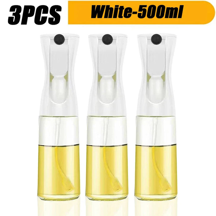 3 Pack 200/500ml Oil Sprayer Bottle Home Kitchen Cooking Oil Dispenser Fitness Fat Loss Camping BBQ Vinegar Sauce Sprayer Bottle