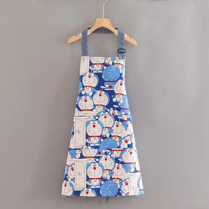 Fashionable Canvas Kitchen Cooking Apron Home Long Sleeve Durable Women's Overwear Work Clothes