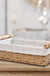 2Pieces Macrame Storage Basket Boho Home Decor Organizer Tray with Handle for Kitchen Bathroom Countertop Toilet Paper Basket