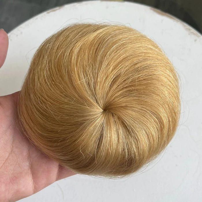 MRS HAIR Human Hair Buns Claw On Drawstring Ponytail Flexible Hair Pieces Updo Donut Chignon Clip On Buns For Wedding and Show