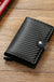 Carbon Fiber Credit Card Holder Wallet Men Rfid Smart Metal Thin Slim Pop Up Minimalist Wallet Small Black Purse Metal Vallet