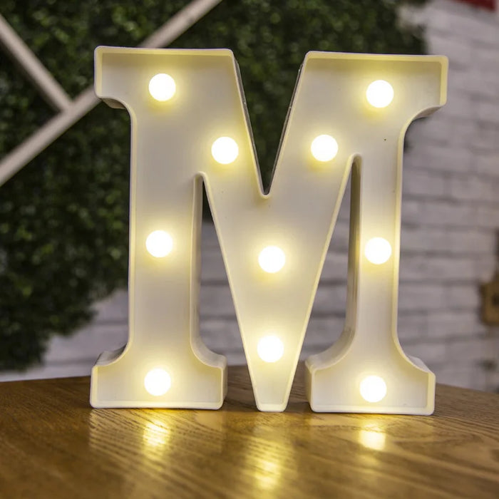 Alphabet Letter LED Lights Luminous Number Lamp Decor Battery Night Light for home Wedding Birthday Christmas party Decoration