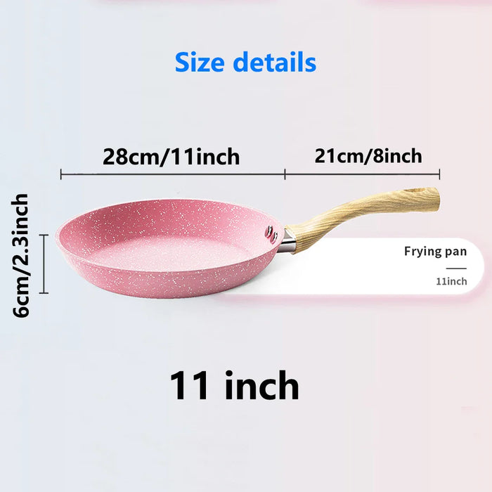 28/24/20cm Frying Pan Wok Pan Non-Stick Pan Skillet Cauldron Induction Cooker Pancake Pan Egg Pan Gas Stove For kitchen Home