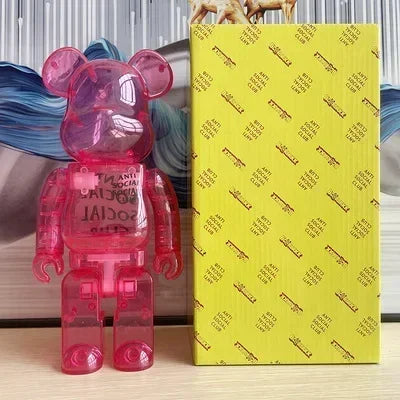 28cm 400% Bearbrick Figure Fashion Violent Bear Statue Desktop Decoration Bearbrick Figurine Luxury Living Room Decoration Decor