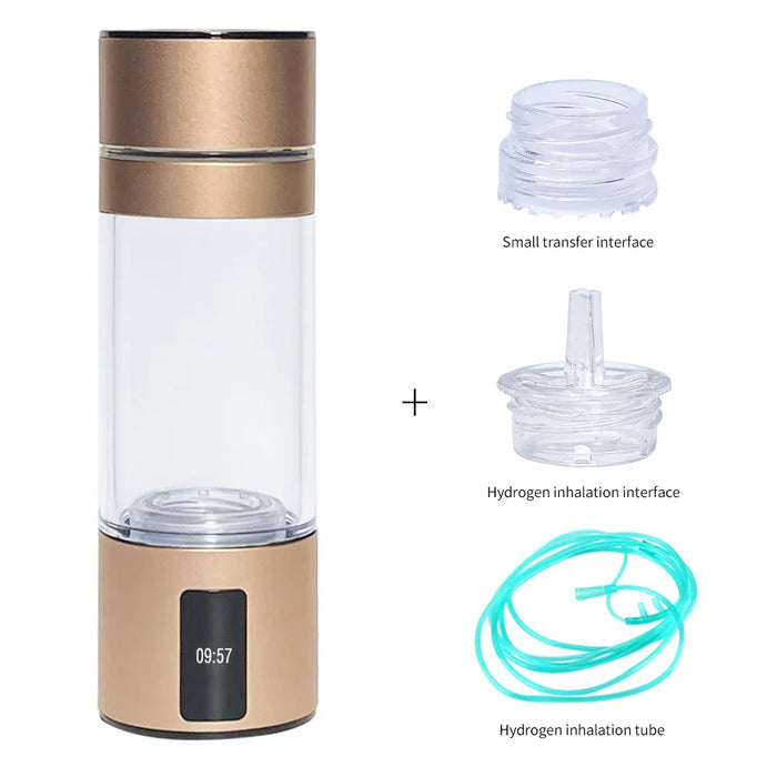 BlueVida Max 4500ppb DuPont N117 SPE/PEM Hydrogen Rich Water Bottle Generator Super Antioxidant ORP Can Breath H2 With Nose Kit