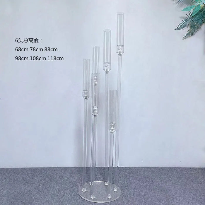 2pcs 5pcs 10pcs Wedding Decoration Centerpiece Candelabra Clear Candle Holder Acrylic Candlesticks for Weddings Event Party