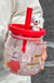 850ML Anime Snoopy Straw Cup with Handle Glass Cup Home Boiling Water Cup Women's Large Capacity Cup Straw Cute Coffee Milk Cup