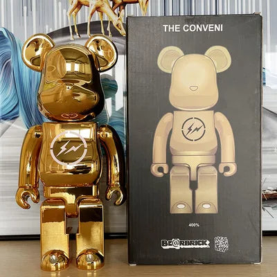 28cm 400% Bearbrick Figure Fashion Violent Bear Statue Desktop Decoration Bearbrick Figurine Luxury Living Room Decoration Decor