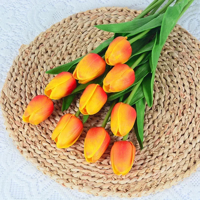 5/10PCS Artificial Tulip Flower Bouquet Real Touch PE Foam Fake Flower for Wedding Decoration Flowers for Home Garden Decoraive