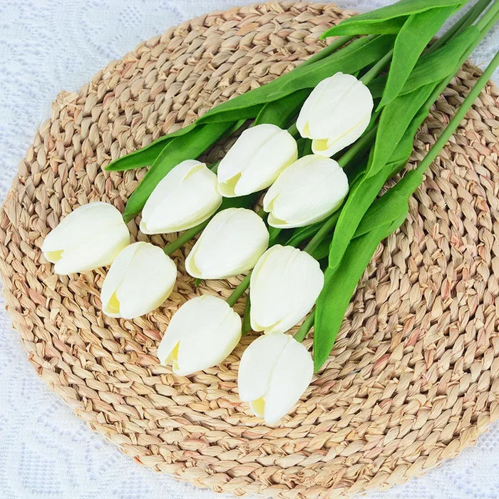 5/10PCS Artificial Tulip Flower Bouquet Real Touch PE Foam Fake Flower for Wedding Decoration Flowers for Home Garden Decoraive