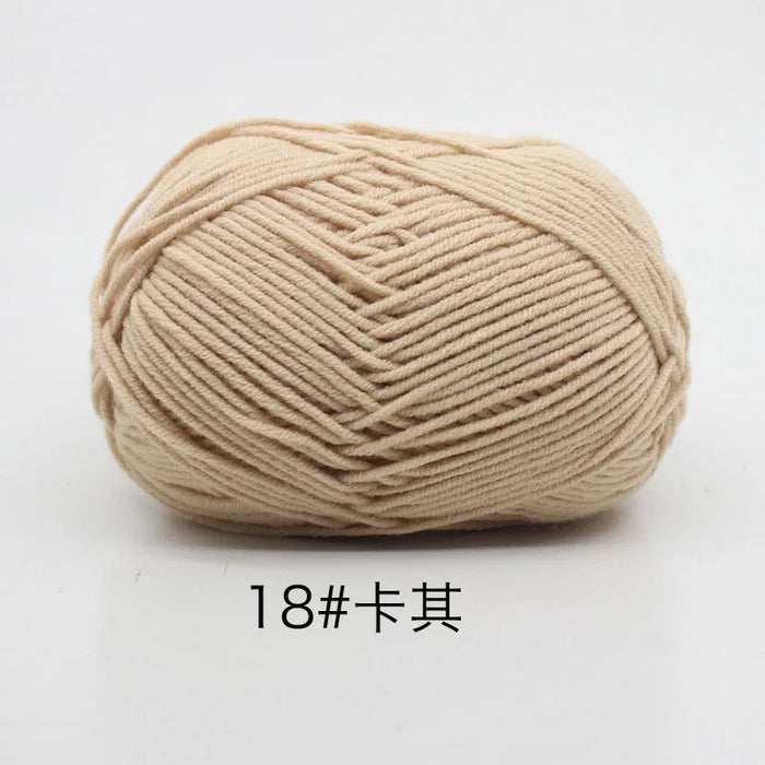 50g/Set 4ply Milk Cotton Knitting Wool Yarn Needlework Dyed Lanas For Crochet Craft Sweater Hat Dolls At Low Price